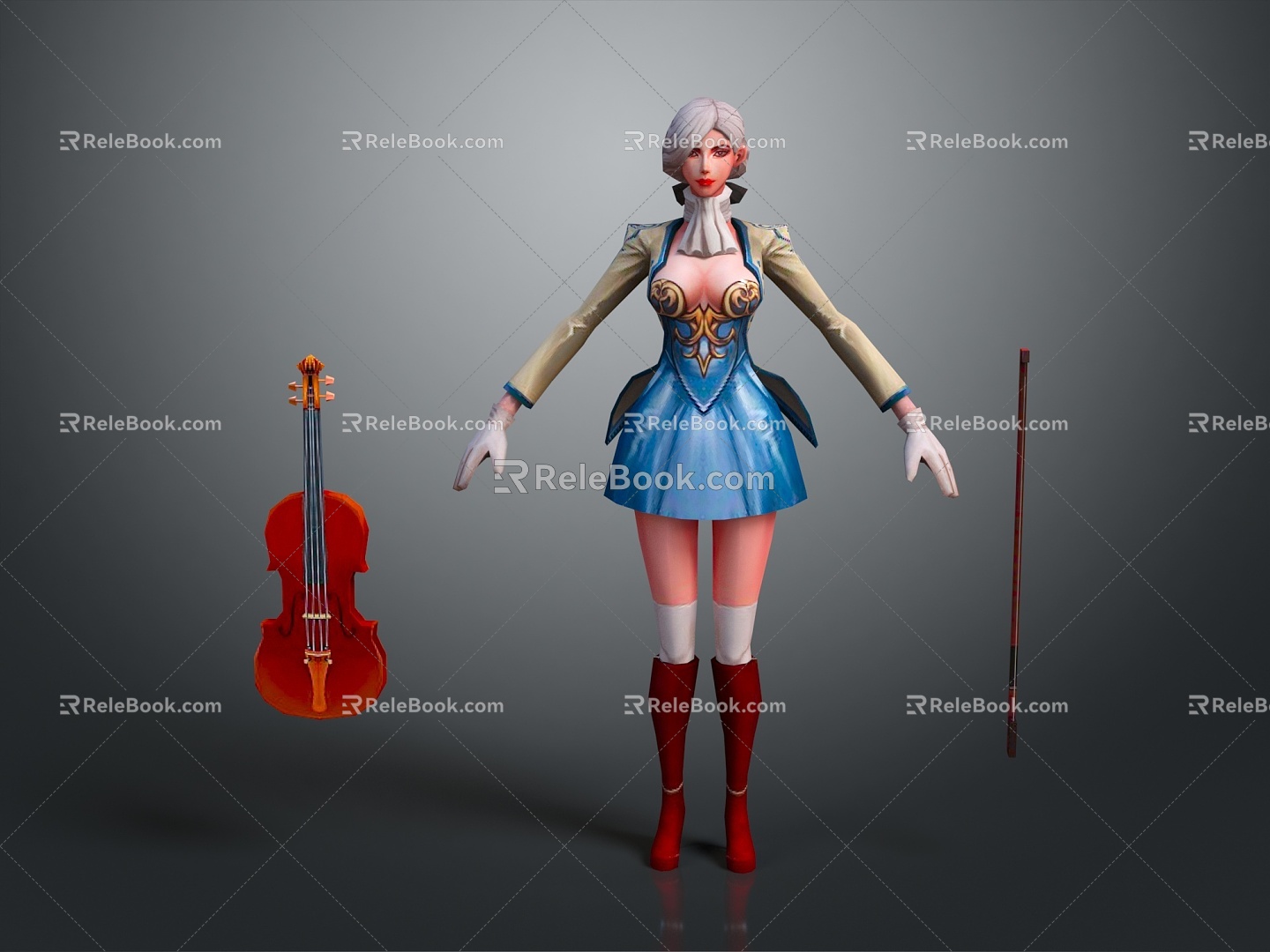 Modern Game Character Woman Female Beauty Cartoon Woman 3d model