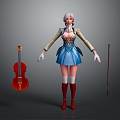 Modern Game Character Woman Female Beauty Cartoon Woman 3d model