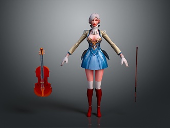 Modern Game Character Woman Female Beauty Cartoon Woman 3d model