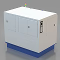 Industrial Equipment With White Body Blue Frame Transparent Observation Window Control Panel And Indicator Lights