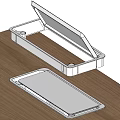 Modern Office Desk With Wooden Top And Metal Legs For Workspace