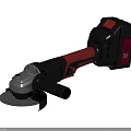 Industrial Angle Grinder Cordless Red Black Design With Grinding Wheel And Ergonomic Handle
