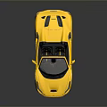 Yellow Convertible Sports Car Featuring Sleek Design Alloy Wheels And Reflection