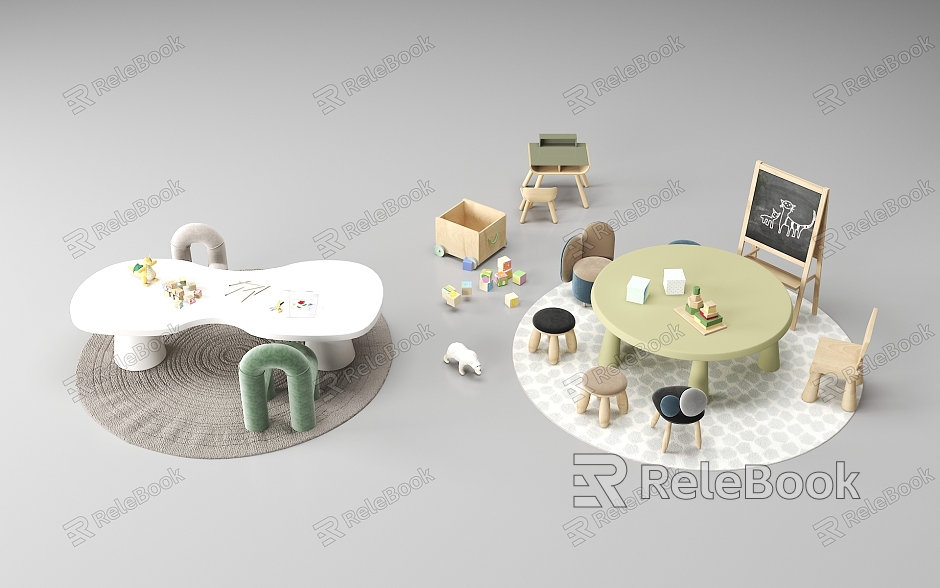 Children's tables and chairs model