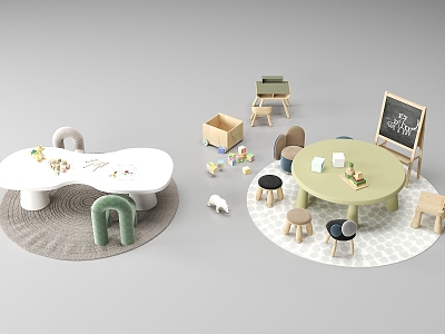 Children's tables and chairs model