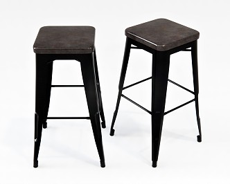 Industrial LOFT Bar Stool Bar Chair High Stool 3d model