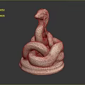 snake cobra venomous snake python reptile cold-blooded animal reptile 3d model