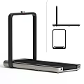 Modern Home Treadmill With Sleek Black Frame And Suspended Display Panel 3d model