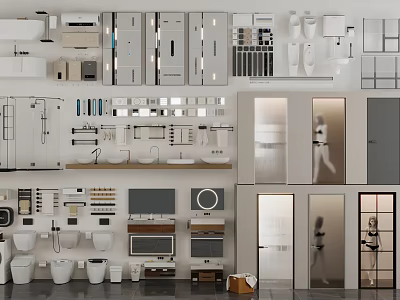 Modern Background Wall Design Collection With Various Material Options And Decorative Elements 3d model