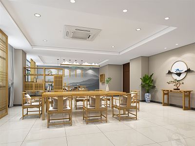 New Chinese Leisure Room Reception Room model