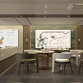 Modern High End Real Estate Sales Office With Full Glass Facade And Elegant Comfortable Interior