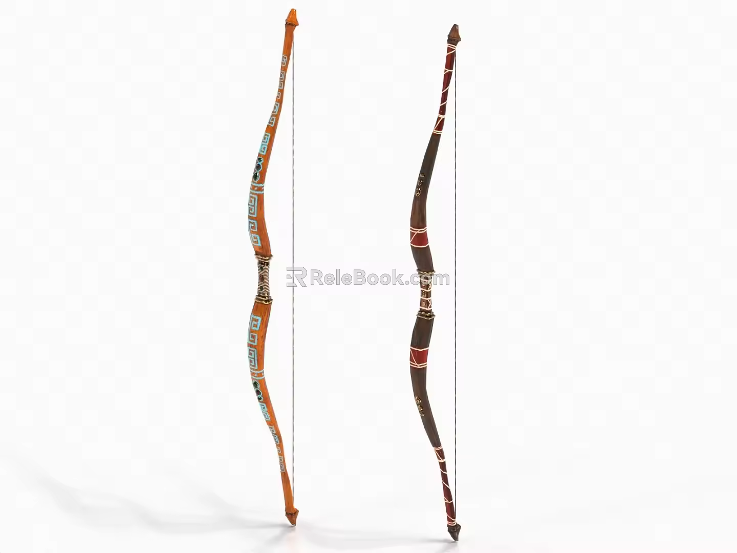 Bow and arrow ancient bow and arrow cold weapon 3d model
