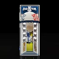 Vertical Multi tiered Retail Display Shelf With Open Shelves For Product Merchandise Showcase