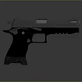 Modern Black Tactical Pistol With Textured Grip And Metal Frame Design