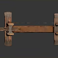 Traditional Handcrafted Wooden Equipment With Large Wheel Metal Wires And Support Stand