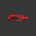 Red Vintage Scooter With Black Seat And Classic Retro Design Features