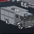 Scania Functional Fire Rescue Vehicle With Roof Ladder And Emergency Equipment