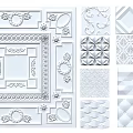 Intricate Carved Decorative Patterns With Various Ornate Floral And Geometric Designs