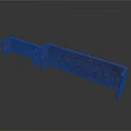 Rusted Metal Scene Component With Long Structure Red Brown Surface And Rust Textured Connected Parts