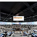 Spacious Modern Exhibition Hall Interior Design With Circular Layout Comfortable Seats And Digital Screens