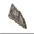 Realistic 3D Rock Formation Model With Natural Surface Texture And Vegetation Details 3d model