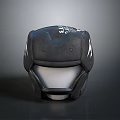 Modern Weapon Tactical Helmet With Black Shell And White Graphic Details