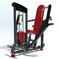 Red And Black Fitness Equipment For Strength Training With Seat Frame Design
