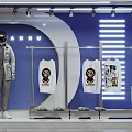Fashion Shoes Store Window Display With Mannequin Gray Coat Hanging T-shirts And Modern Lighting
