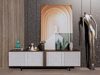 Light Luxury TV Cabinet 3d model