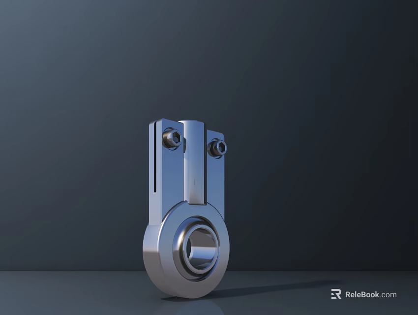 Silver Metal Hardware Tool Bearing Roller With Fixed Screws For Industrial Use 3d model 
