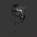 Tactical Military Soldier Character Wearing Helmet Goggles Backpack And Holding Rifle