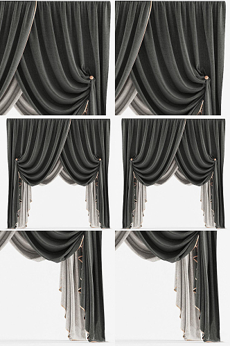 Modern Curtains 3d model