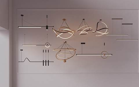 Chandelier Light Luxury Chandelier Metal Chandelier 3d model