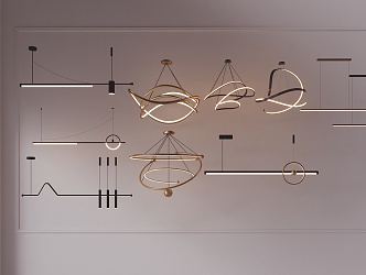 Chandelier Light Luxury Chandelier Metal Chandelier 3d model