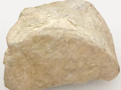 Natural Beige Stone Featuring Rough Surface And Earthy Texture Details Closeup 3d model