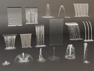 modern fountain 3d model