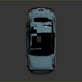Light Blue Vintage Classic Car With Rounded Body And Black Roof