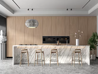 Modern Bar Chair Combination Open 3d model
