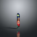 Colorful Patterned Skateboard For Daily Use With Vibrant Design And Reflection