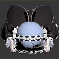 Anime Maid Character With Blue Hair Wearing Classic Maid Dress And White Stockings