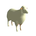 Cute White Sheep Stuffed Toy With Soft Fur And Light Gradient Background