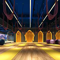 Modern Fitness Studio With Suspension Ropes Colored Exercise Balls Wooden Flooring And City View Windows