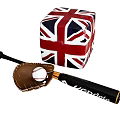 Sports Equipment Set For Baseball Including Bat Glove Ball And Union Jack Box