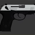 Modern Smith Wesson Pistol Design With Silver Black Finish And Grip