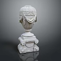 Classical Stone Sculpture With Intricate Carving And Pedestal Base Design