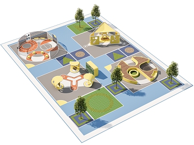 Pocket Park Physical Training Outward Bound Children's Park People's Activity Site Landscape Park 3d model