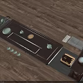 Traditional Chinese Tea Set with Wooden Tray Teacups and Teapot on Wooden Floor