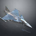 Modern Fighter Jet 3D Model With Streamlined Body And Detailed Cockpit