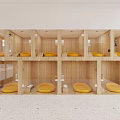 Modern Pet Clinic Interior With Examination Table Stool And Bathtub