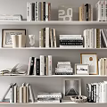 Book Combination Wall Hanging Bookshelf Book Ornaments 3d model